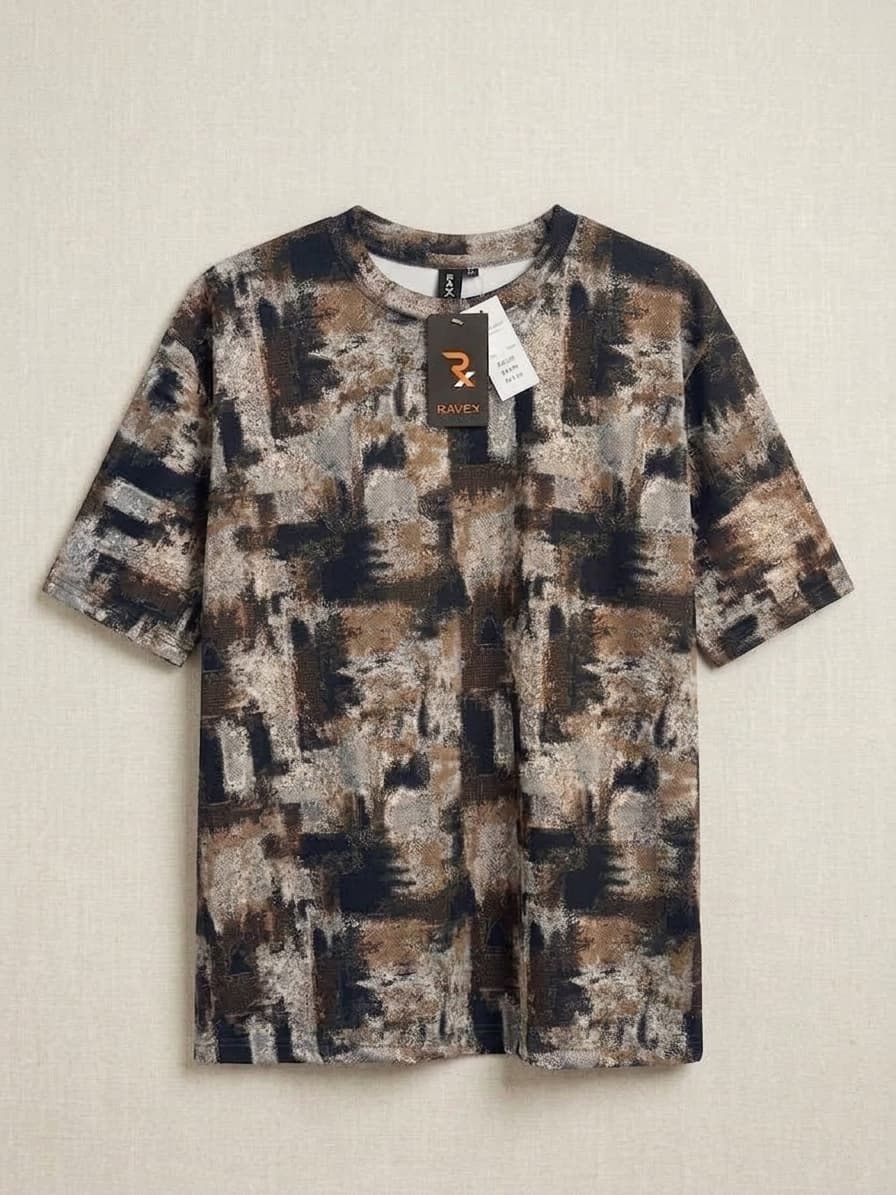 Scuba Drop Shoulder — Rust Camo flat